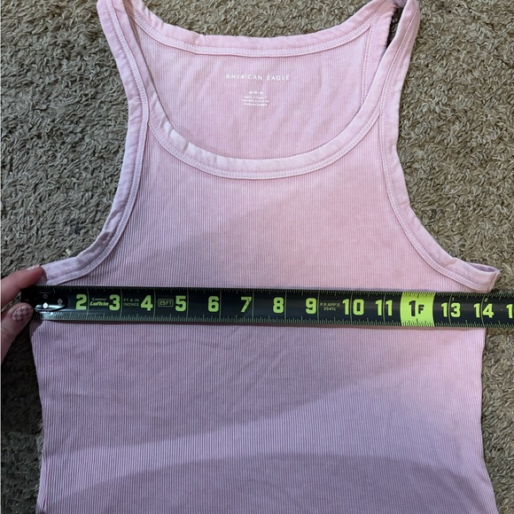 Women’s American Eagle Light Pink Ribbed Tank Top Size Medium - Picture 3 of 7